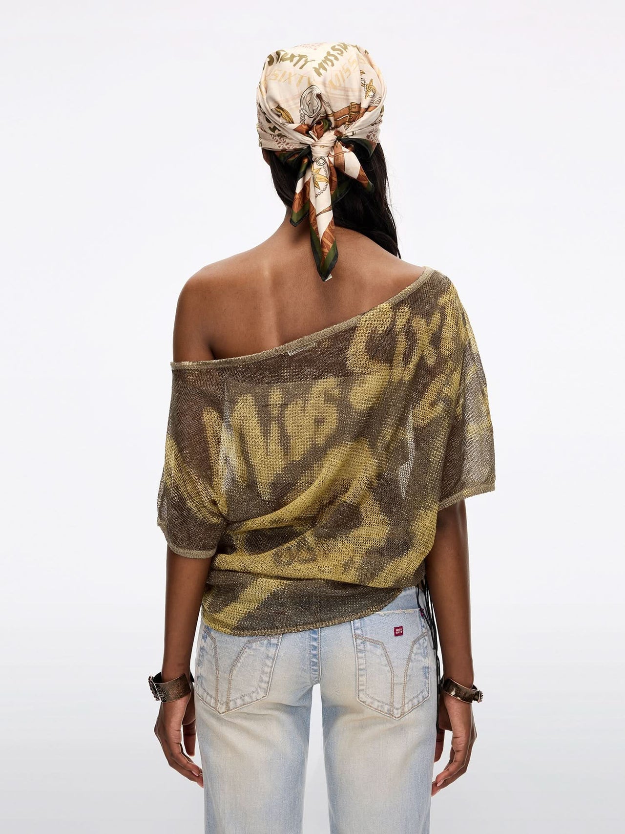 Asymmetric Printed Knitwear