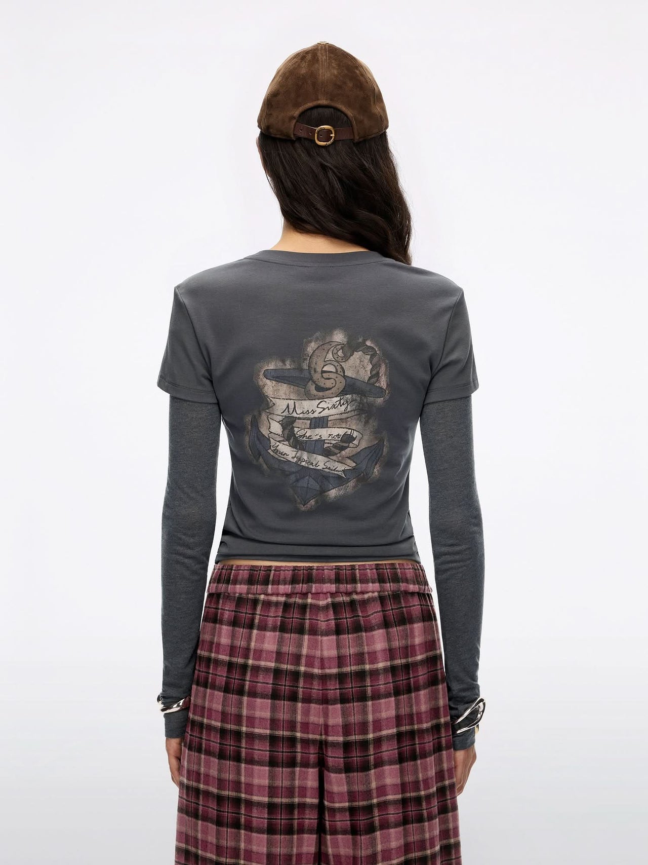 Layered-Look Printed T-Shirt