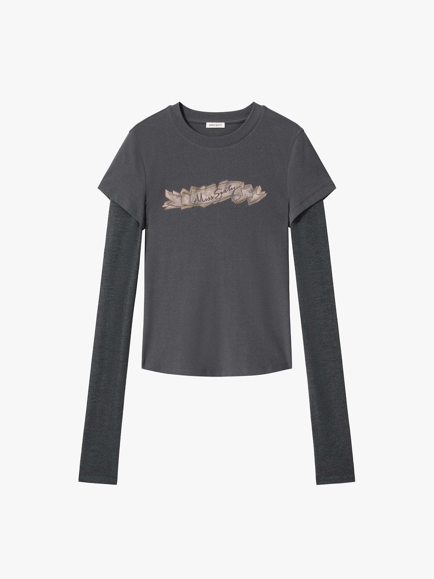 Layered-Look Printed T-Shirt - MISS SIXTY