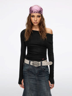 Asymmetrical Neck T-Shirt