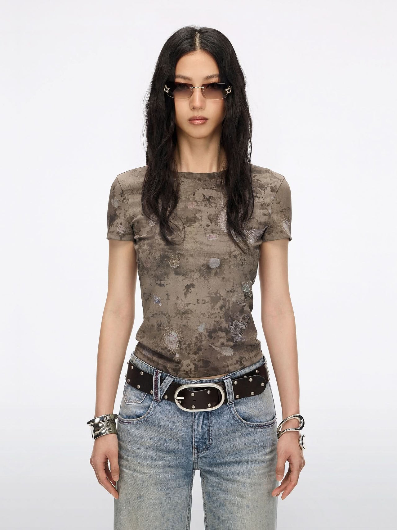 Rhinestone Graphic T-Shirt