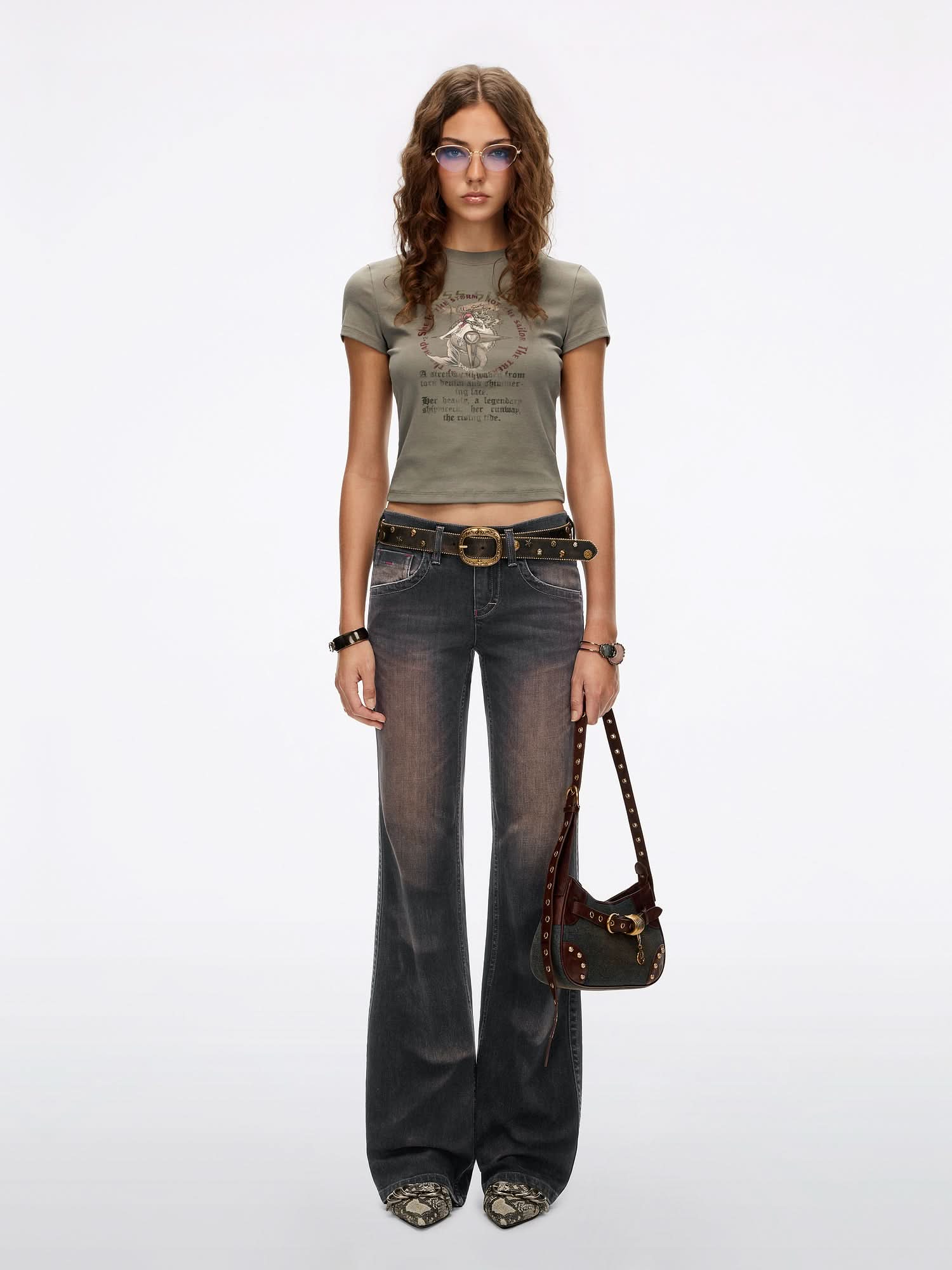 Mermaid-Print T-Shirt