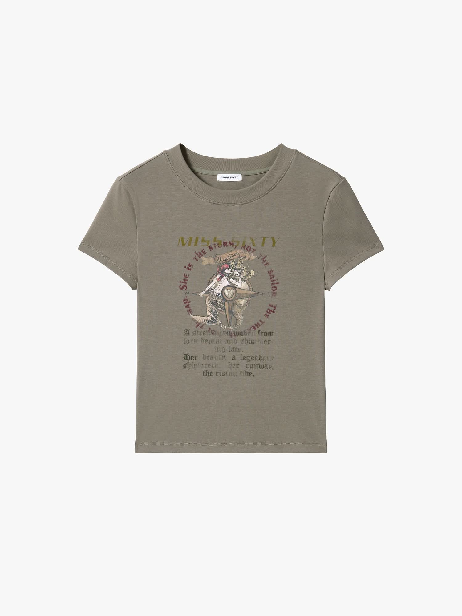Mermaid-Print T-Shirt