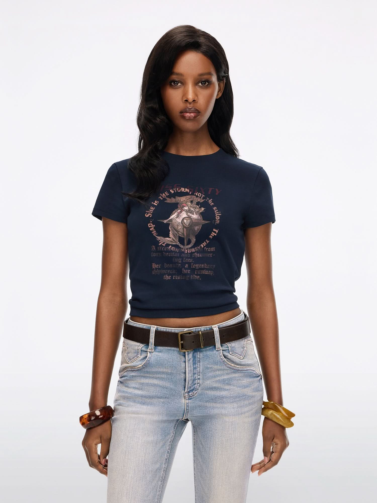 Mermaid-Print T-Shirt
