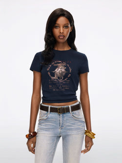 Mermaid-Print T-Shirt