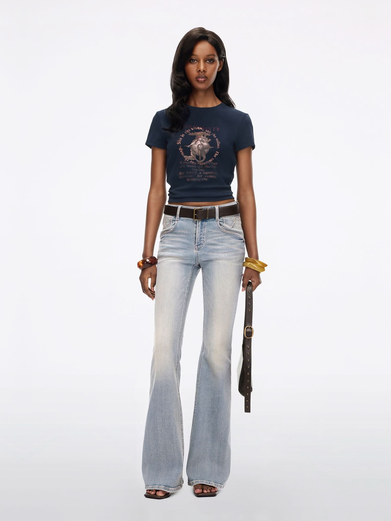 Mermaid-Print T-Shirt