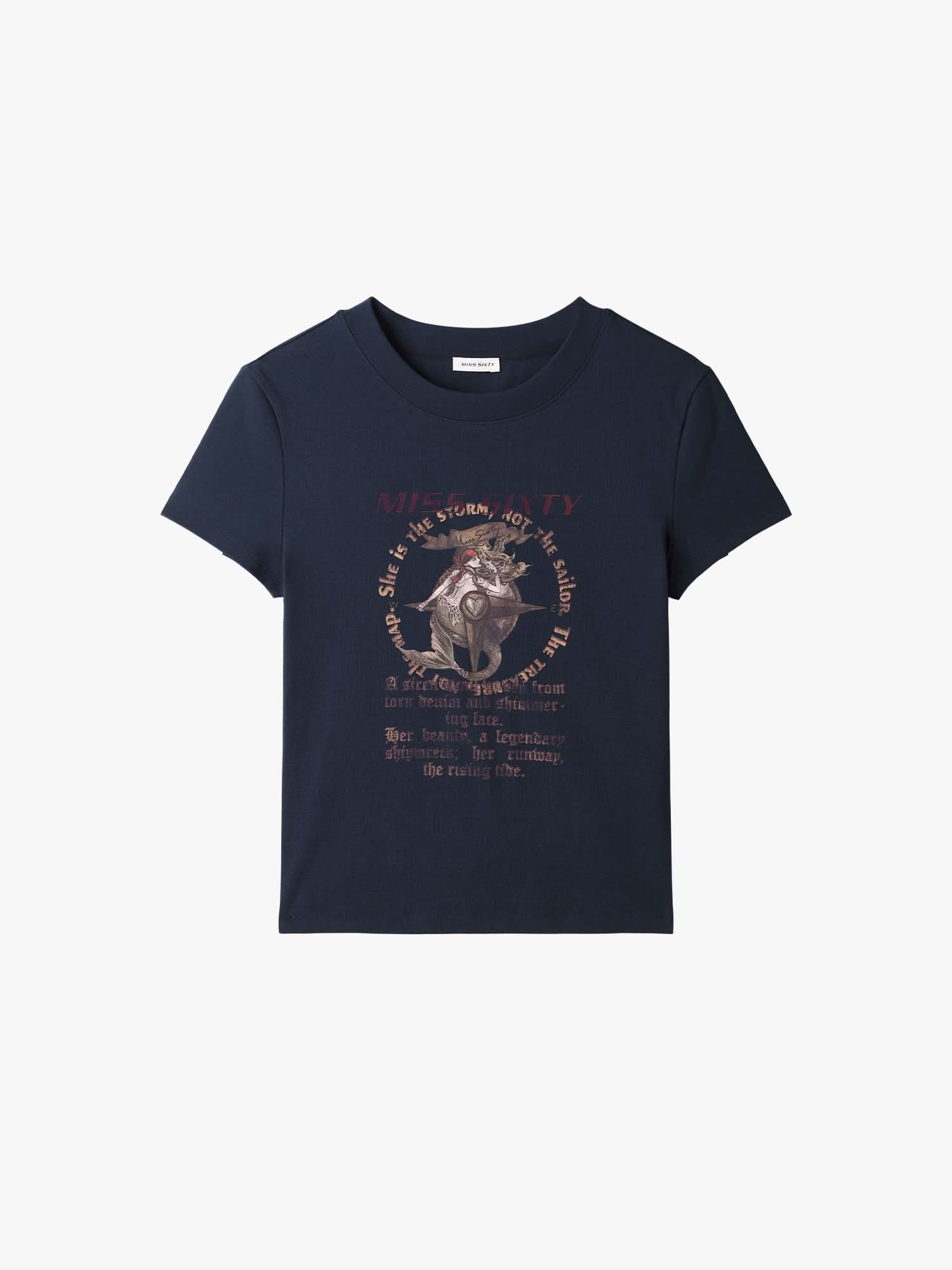 Mermaid-Print T-Shirt