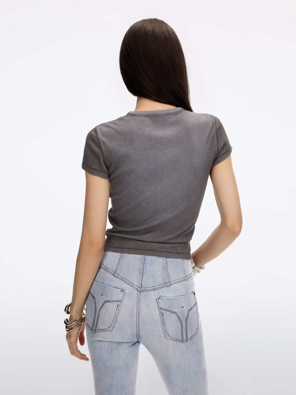 Distressed Graphic Lip T-Shirt