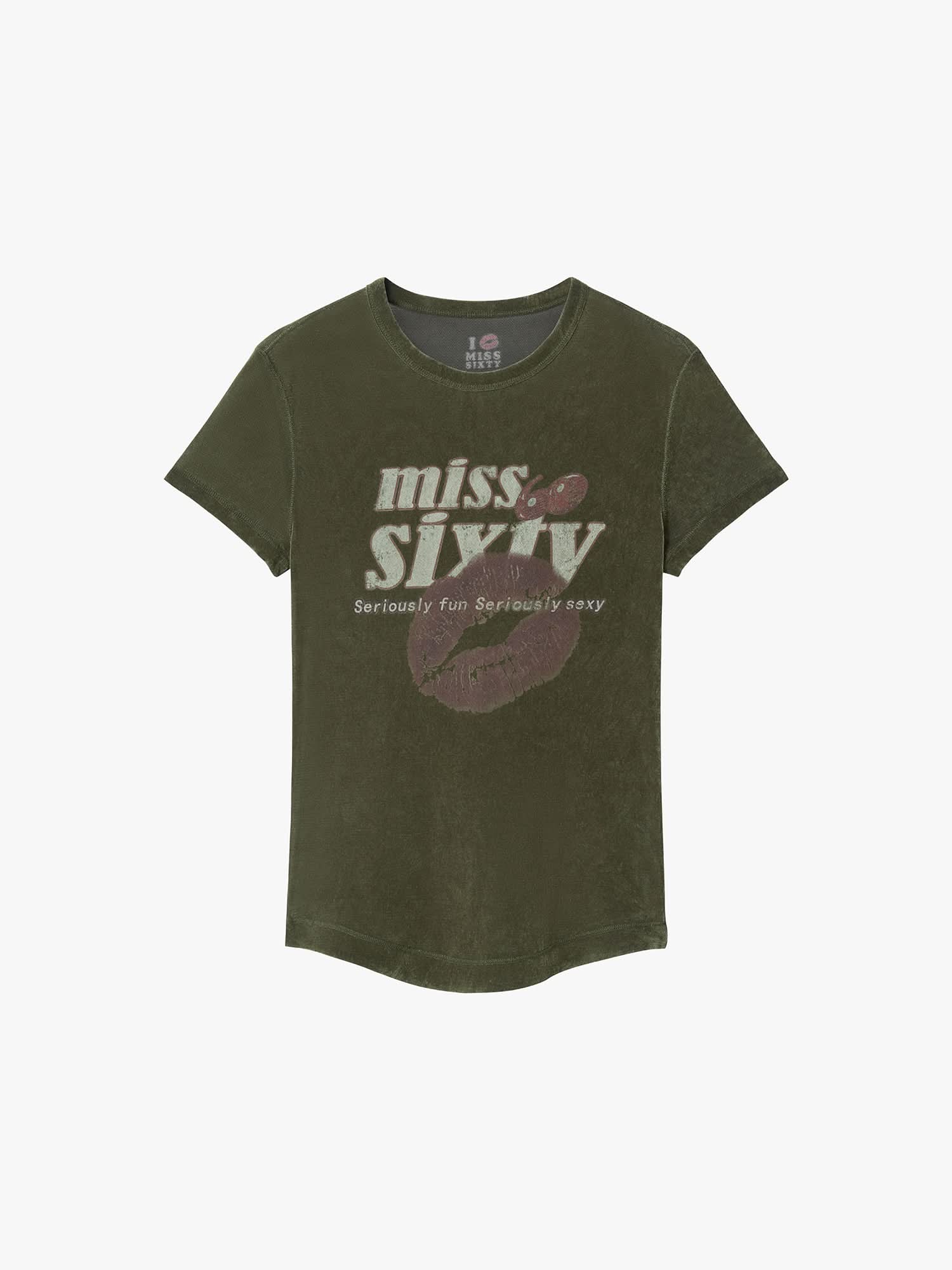 Lip Print Logo T-Shirt - MISS SIXTY