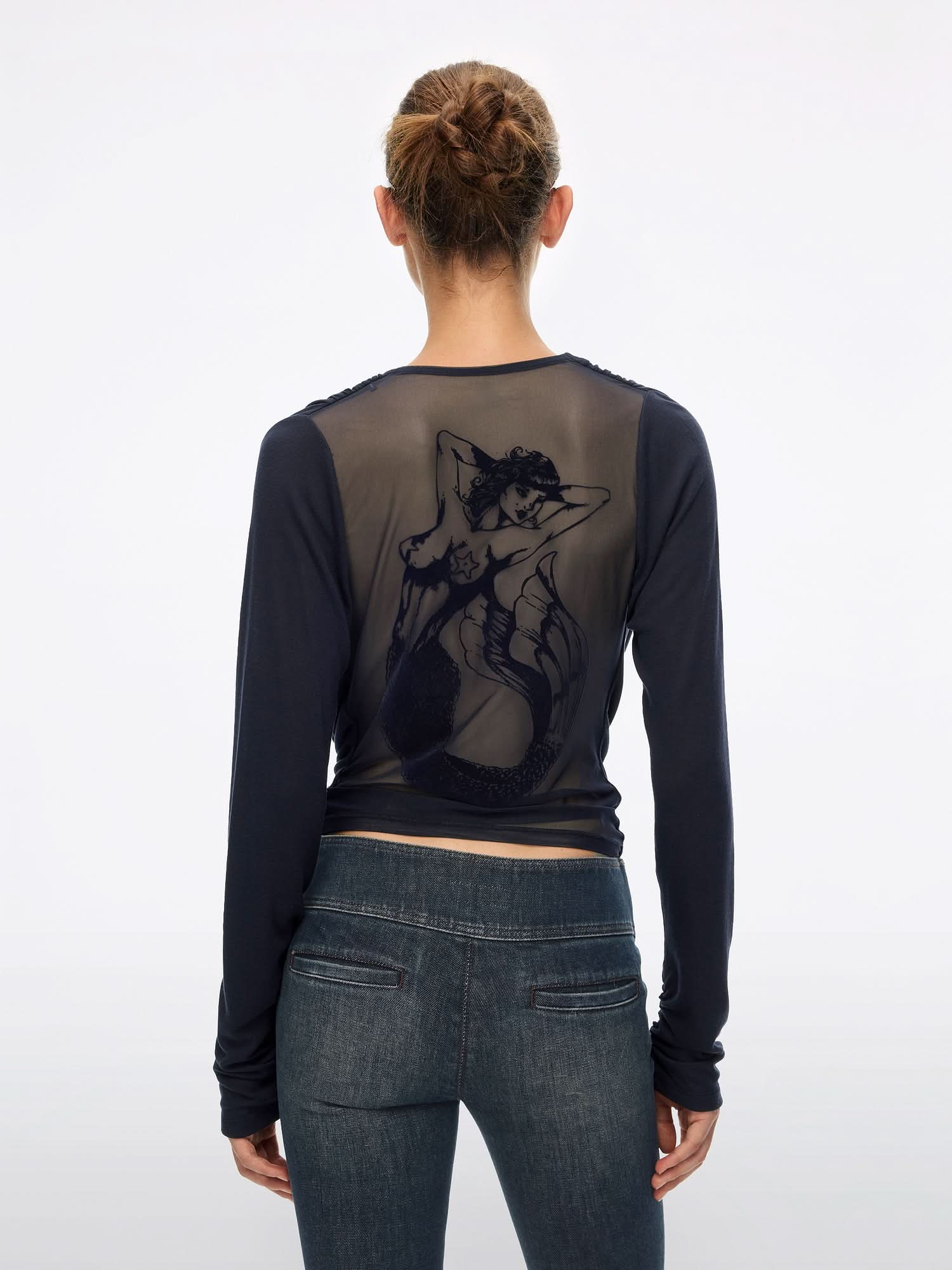 Mesh Spliced T-Shirt