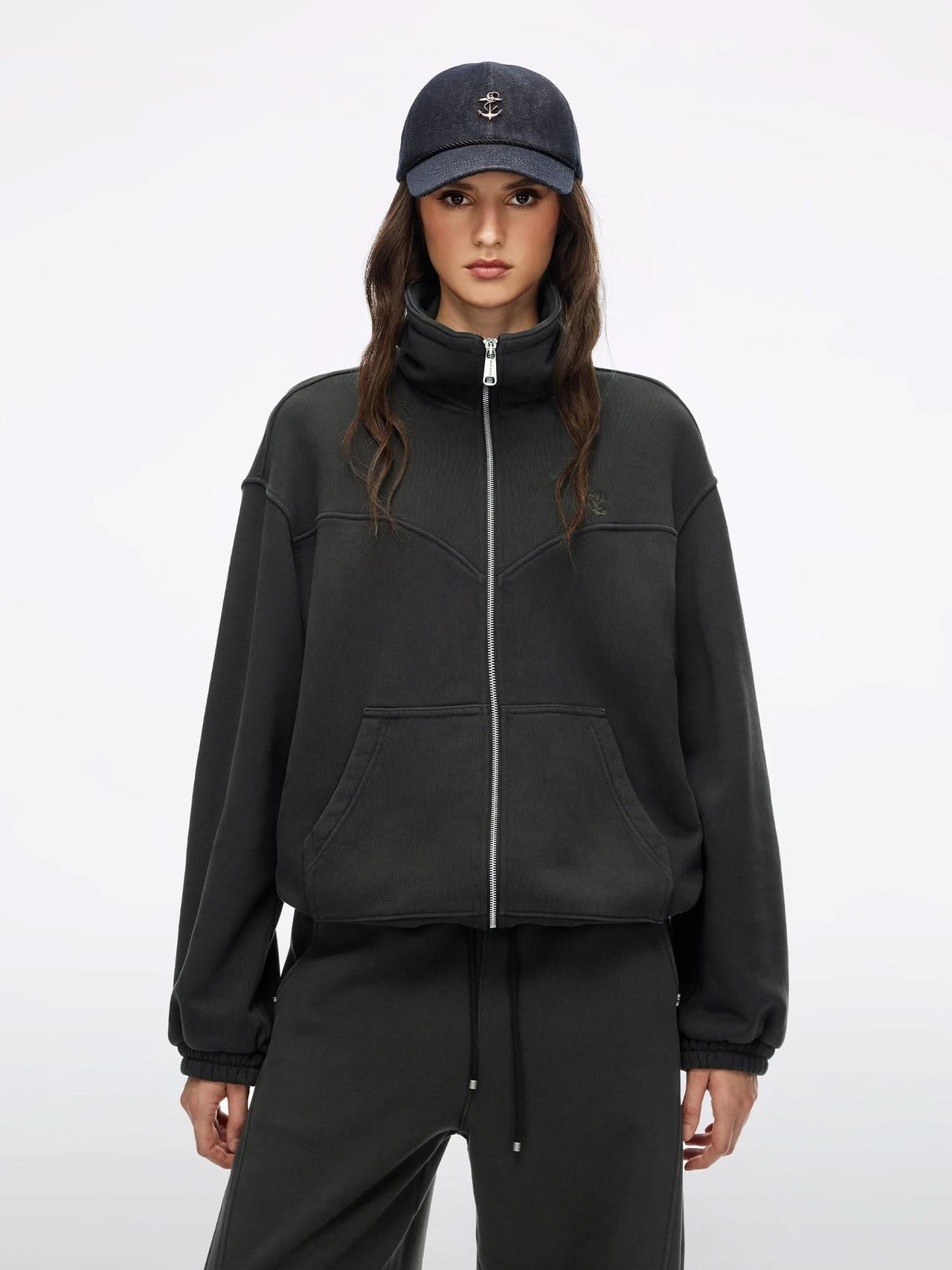 Embroidered Hoodie Jacket