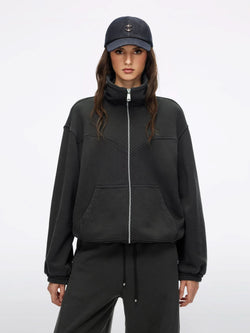 Embroidered Hoodie Jacket