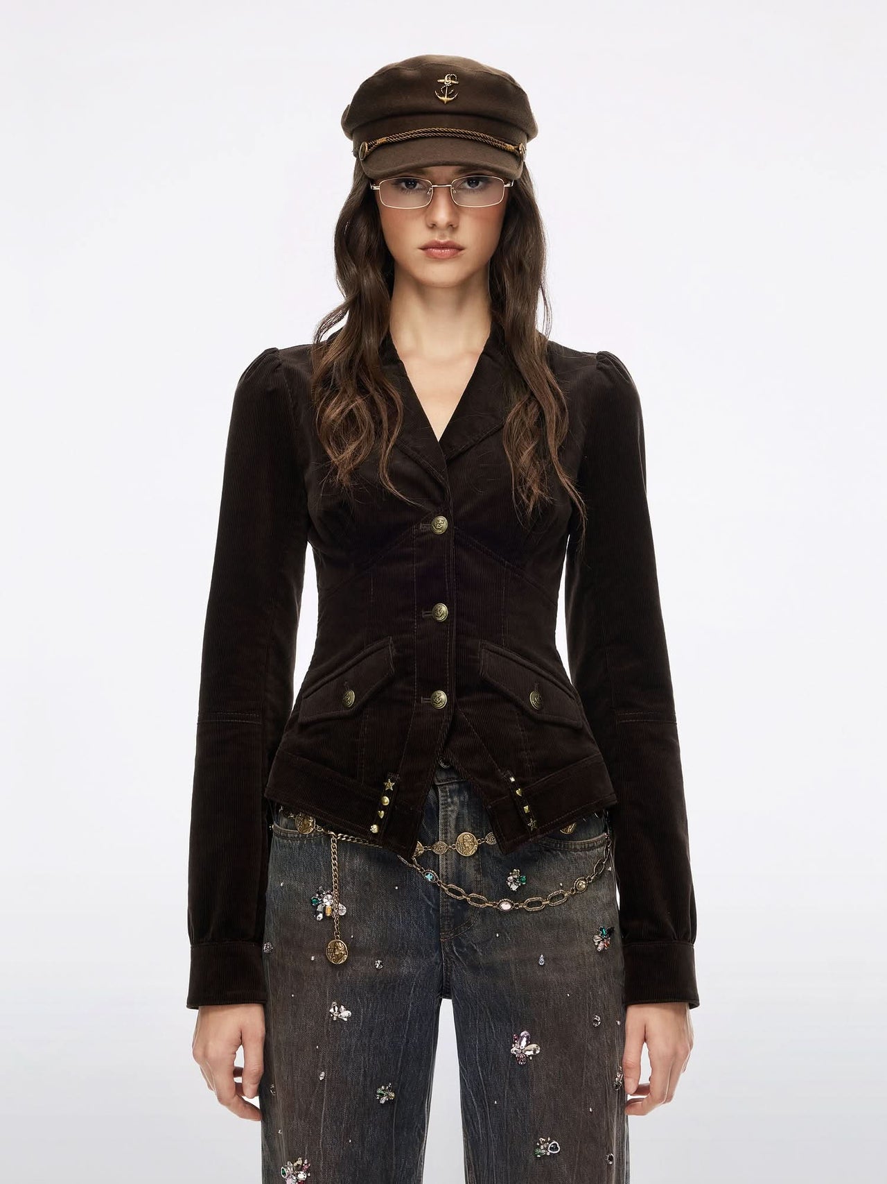 Studded Corduroy Jacket