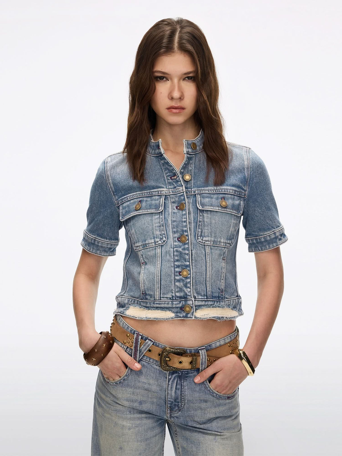 Distressed Denim Jacket