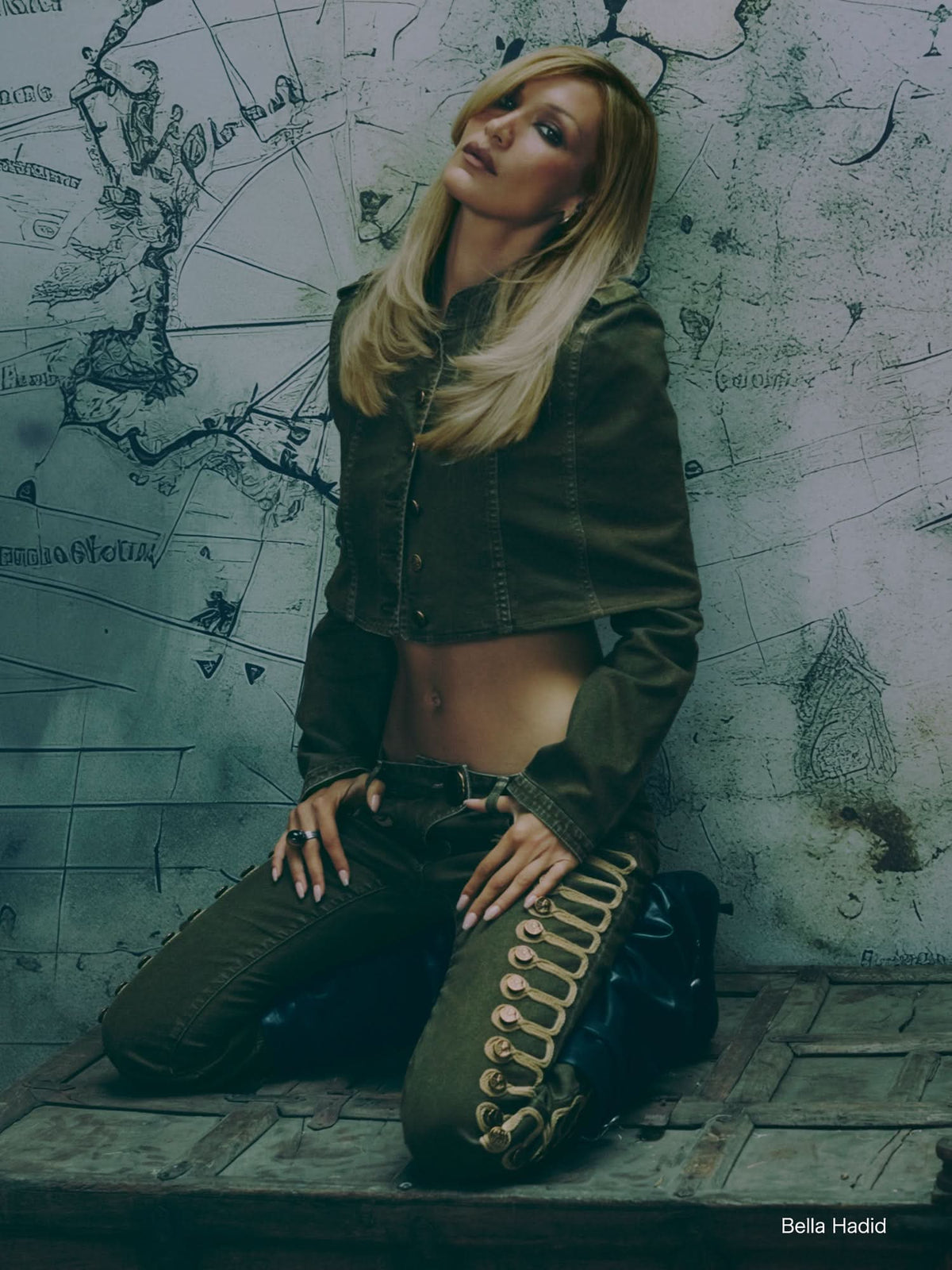 Distressed Cropped Denim Jacket