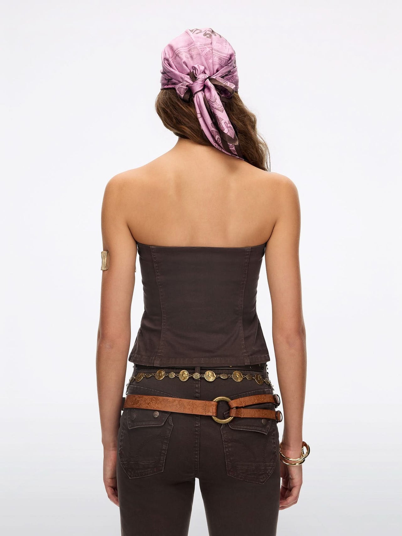 Single-Breasted Strapless Top