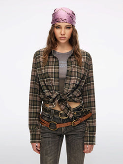 Rhinestone Plaid Shirt