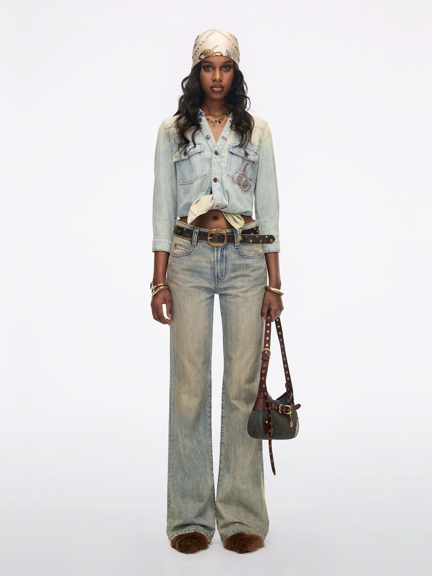 Printed Denim Shirt