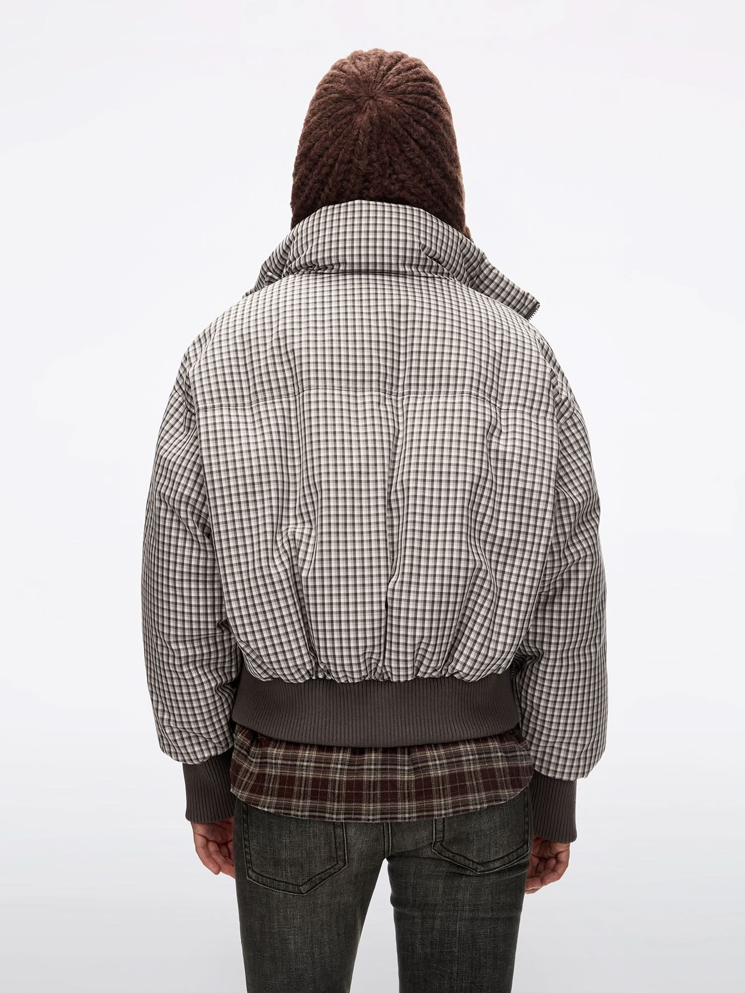Plaid Down Jacket