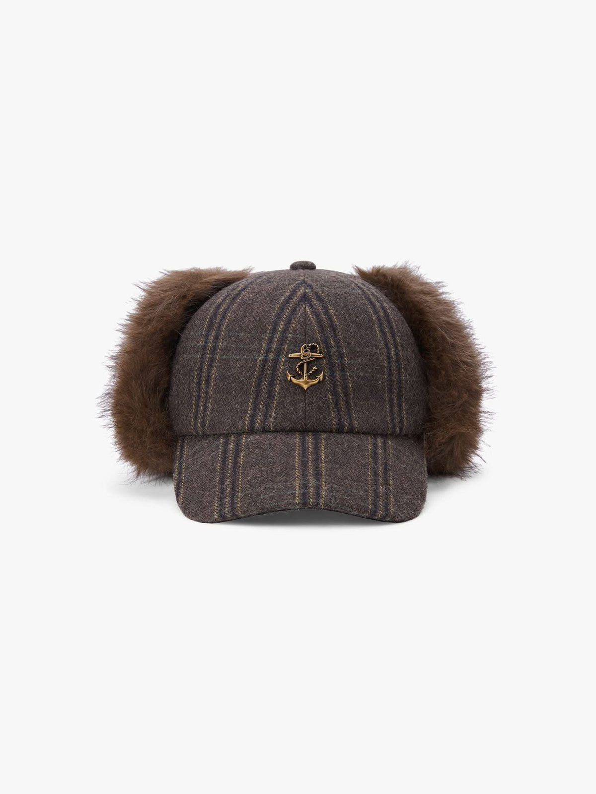 Check-Panelled Baseball Cap