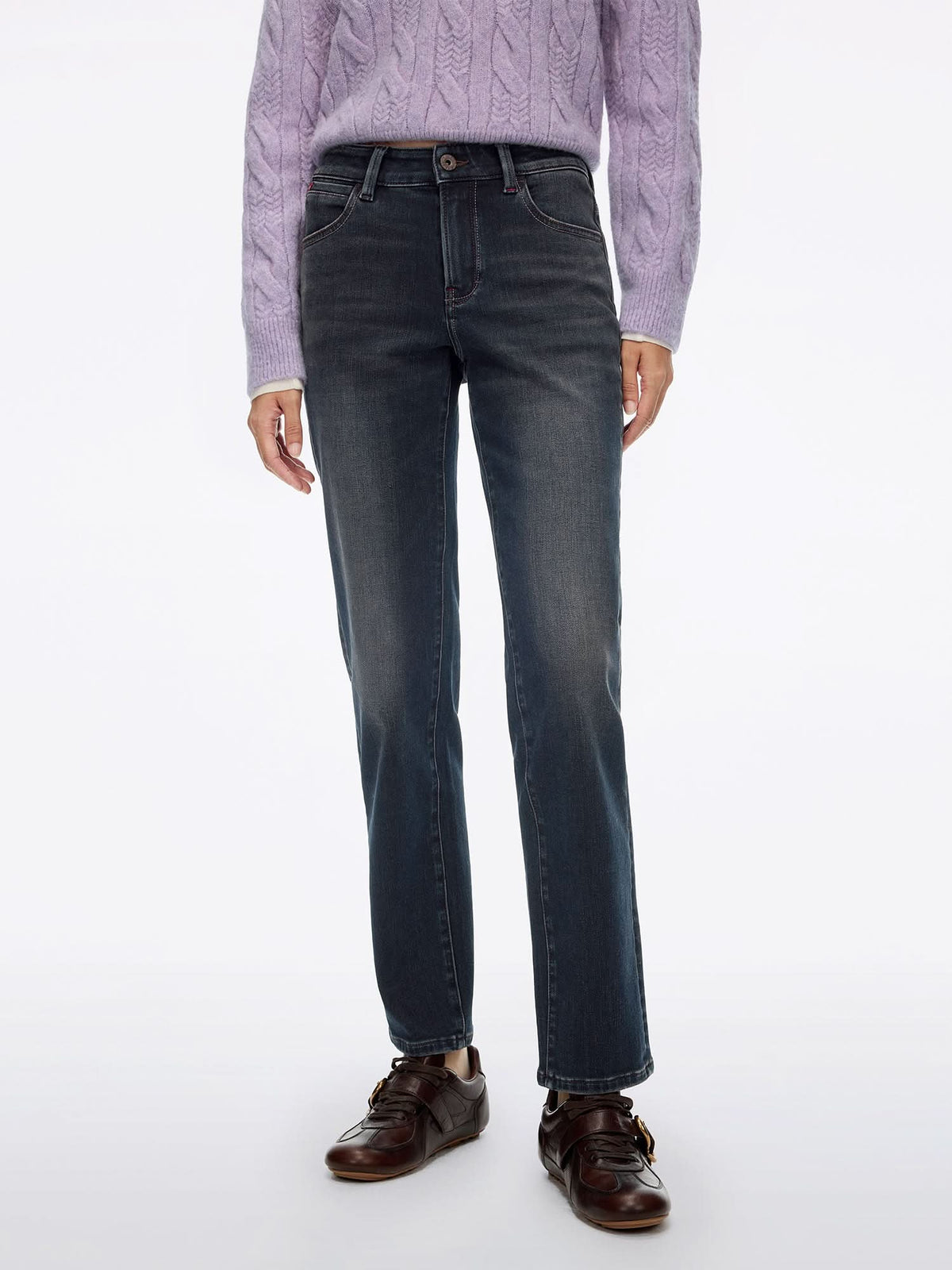 Mid Rise Straight Jeans-EMMA