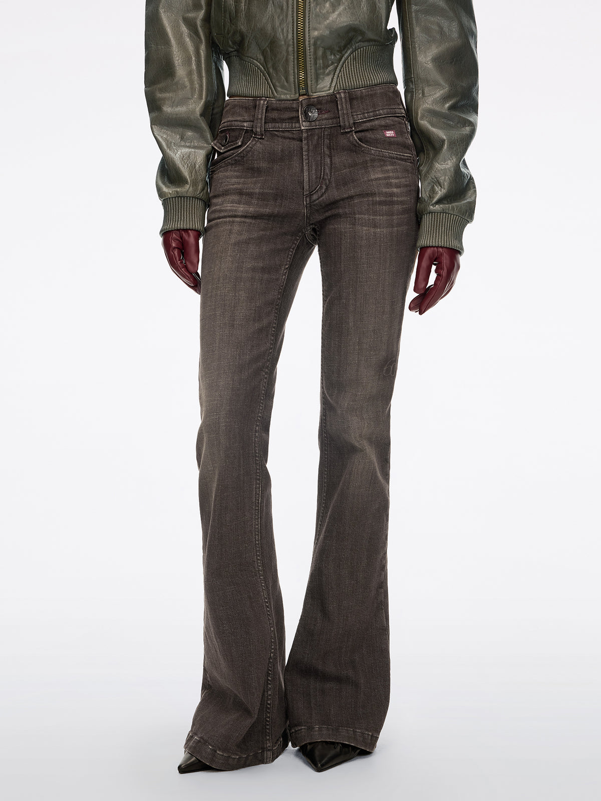 Distressed Flare Jeans