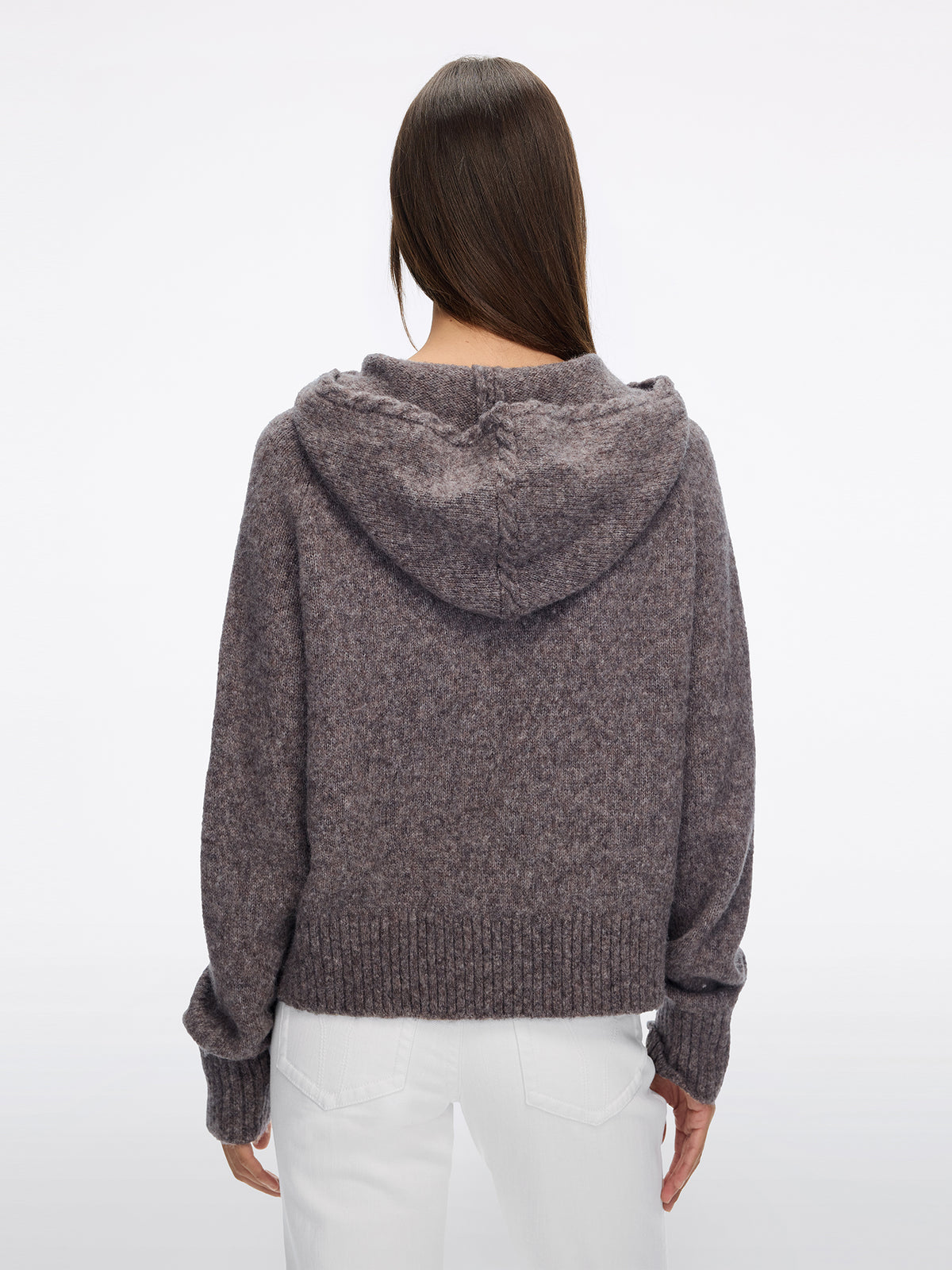 Hooded Wool Knit Sweater