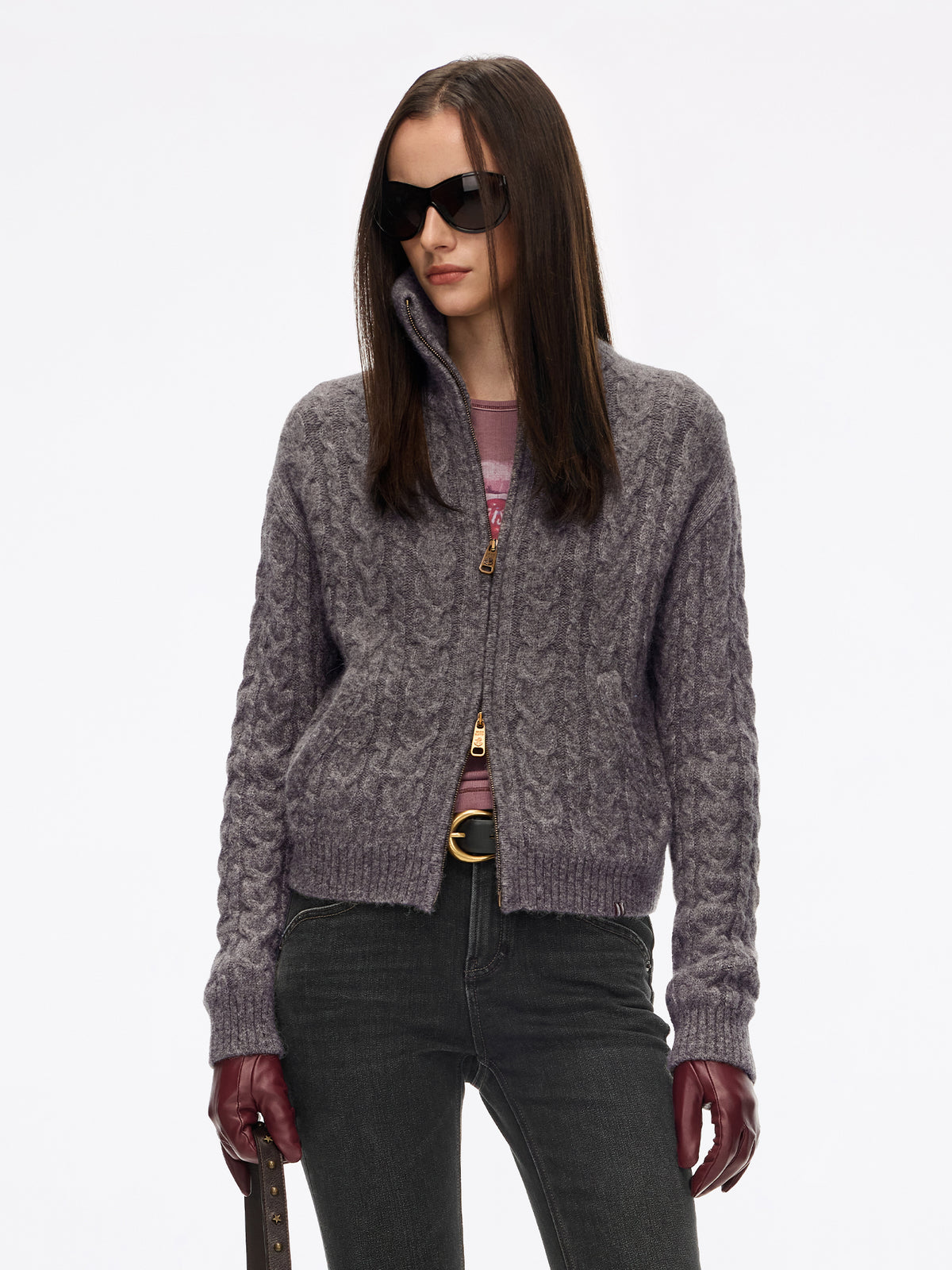 Cable-Knit Cardigan