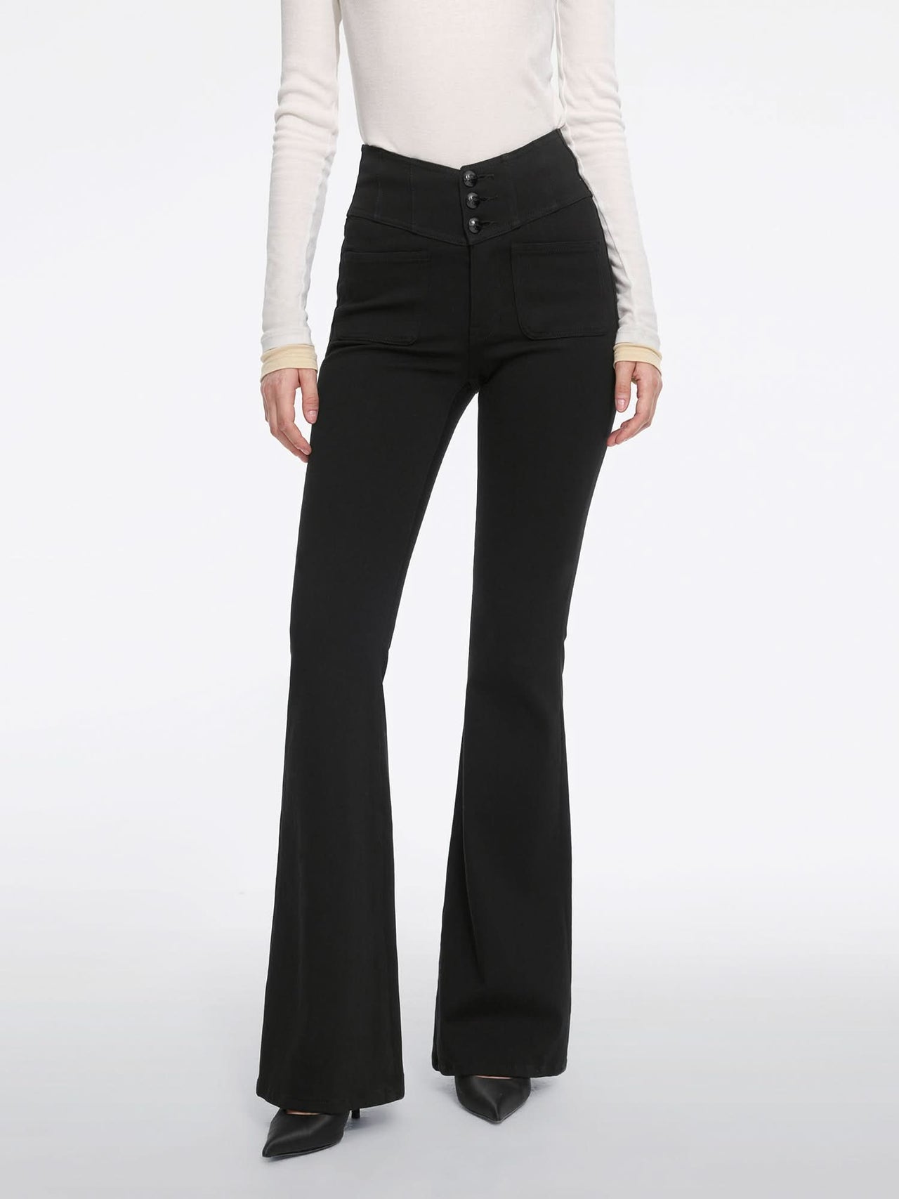 Flared Denim Jeans-GLENDA PLUS 5