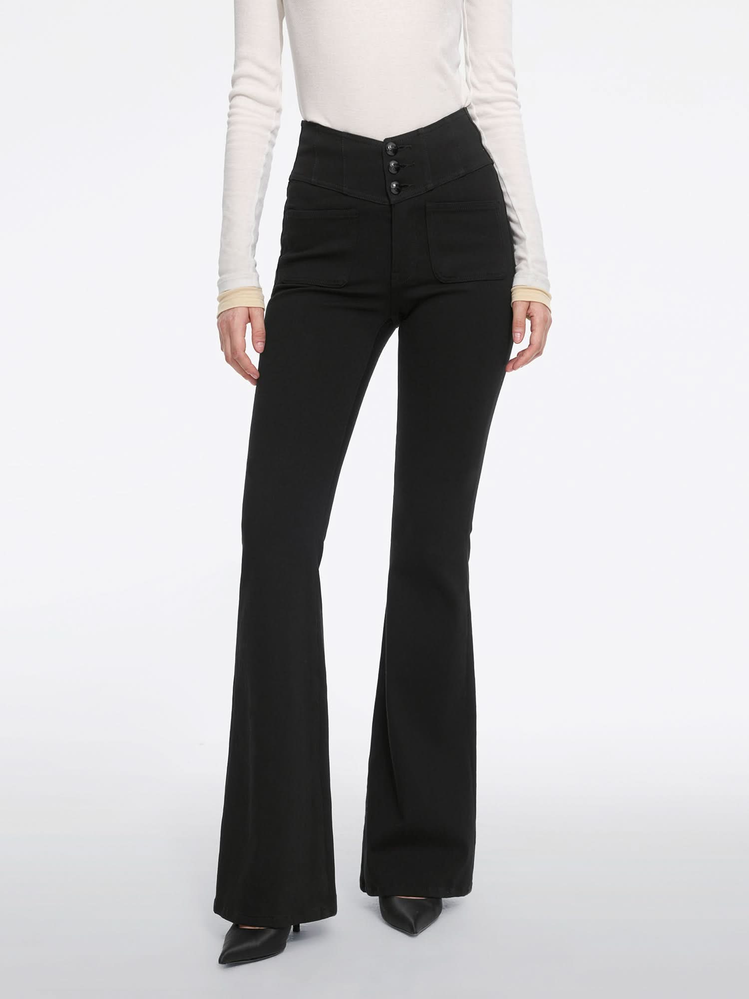 Flared Denim Jeans-GLENDA PLUS 5