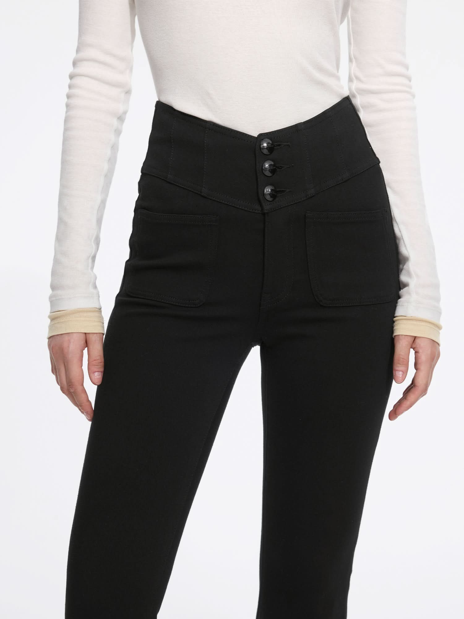 Flared Denim Jeans-GLENDA PLUS 5