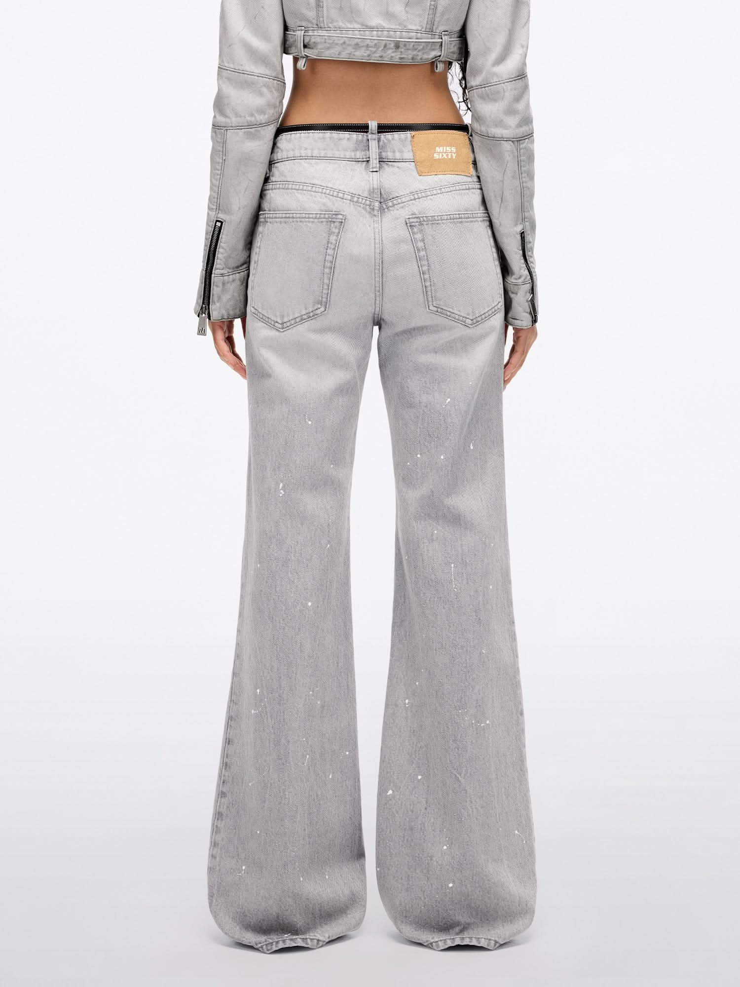 Straight-Leg Belted Jeans