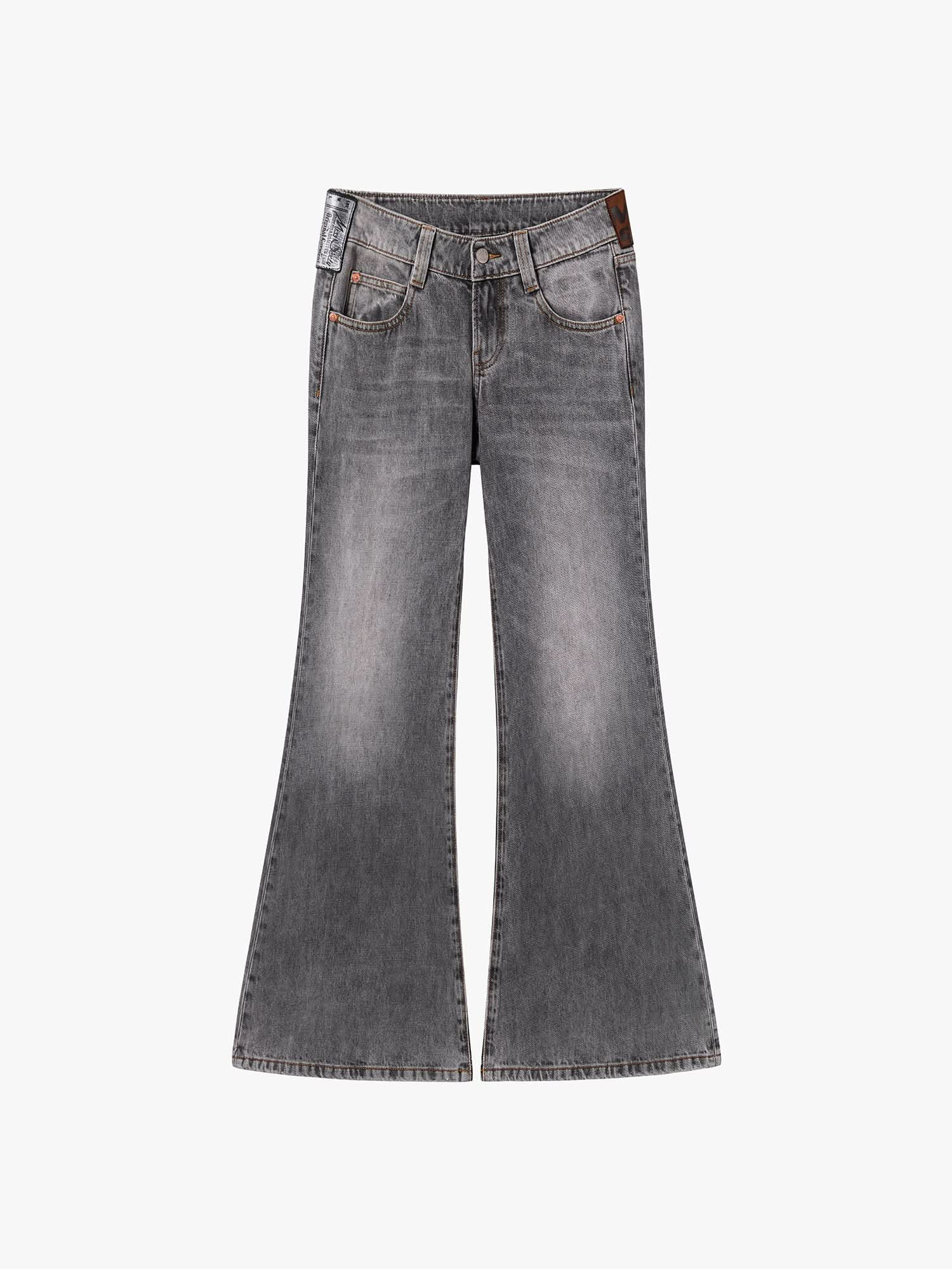 Low-Rise Flared Jeans