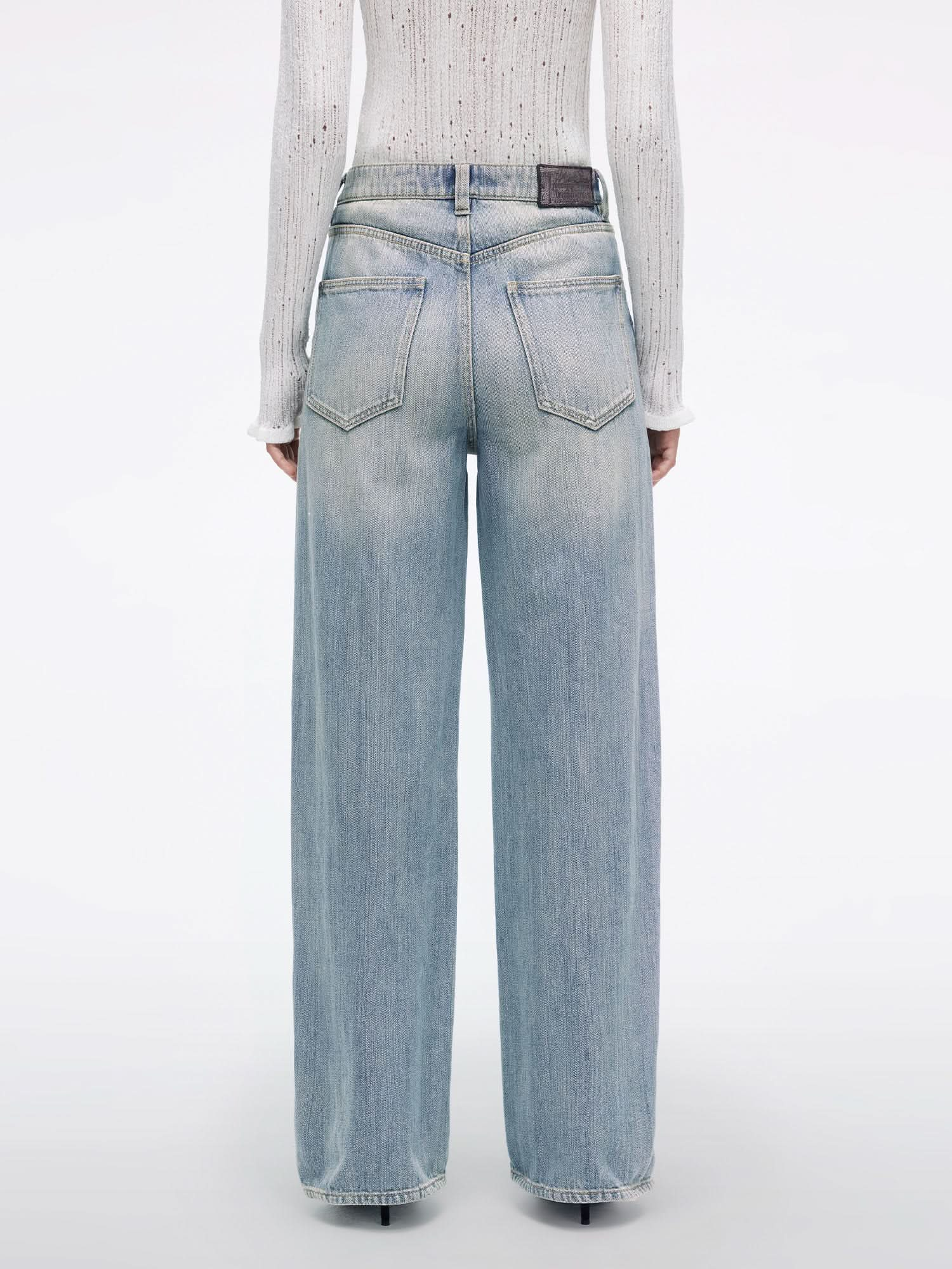 Beaded Straight-Leg Jeans