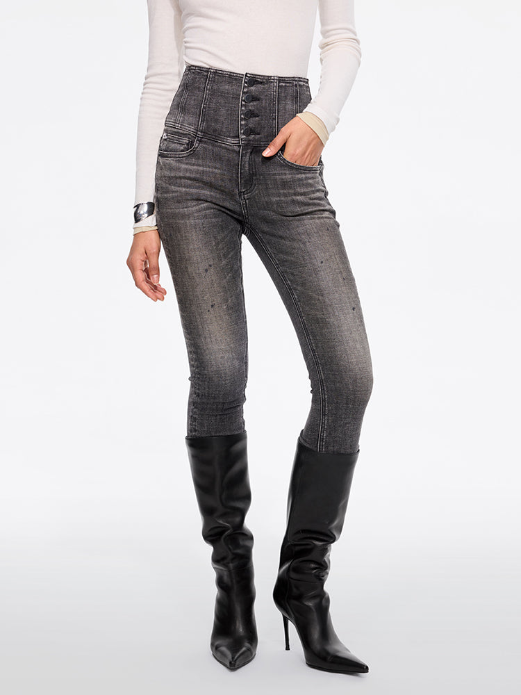 High Waisted Slim-Fit Jeans