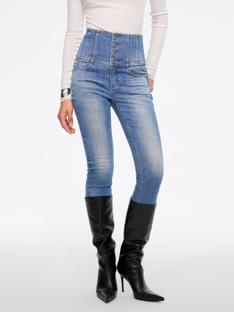 High Waisted Slim-Fit Jeans