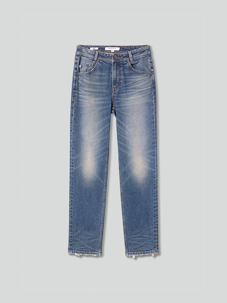 Vintage Washed Slim-Fit Jeans