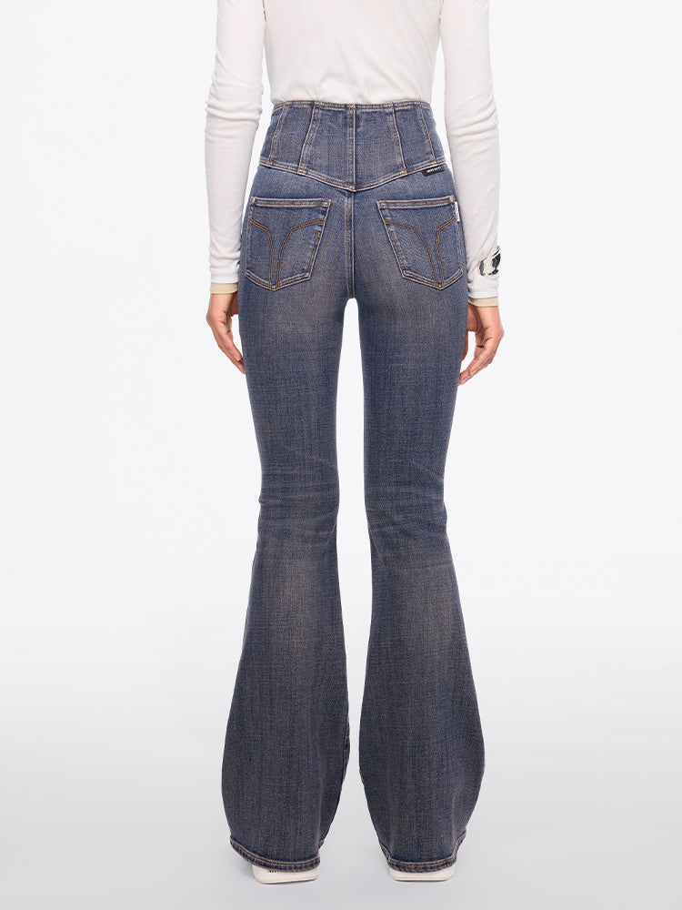 High Waisted Flared Jeans