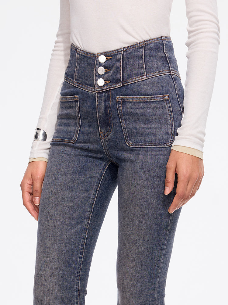 High Waisted Flared Jeans