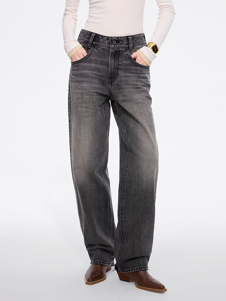 High Waisted Barrel Jeans