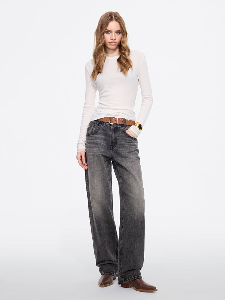 High Waisted Barrel Jeans