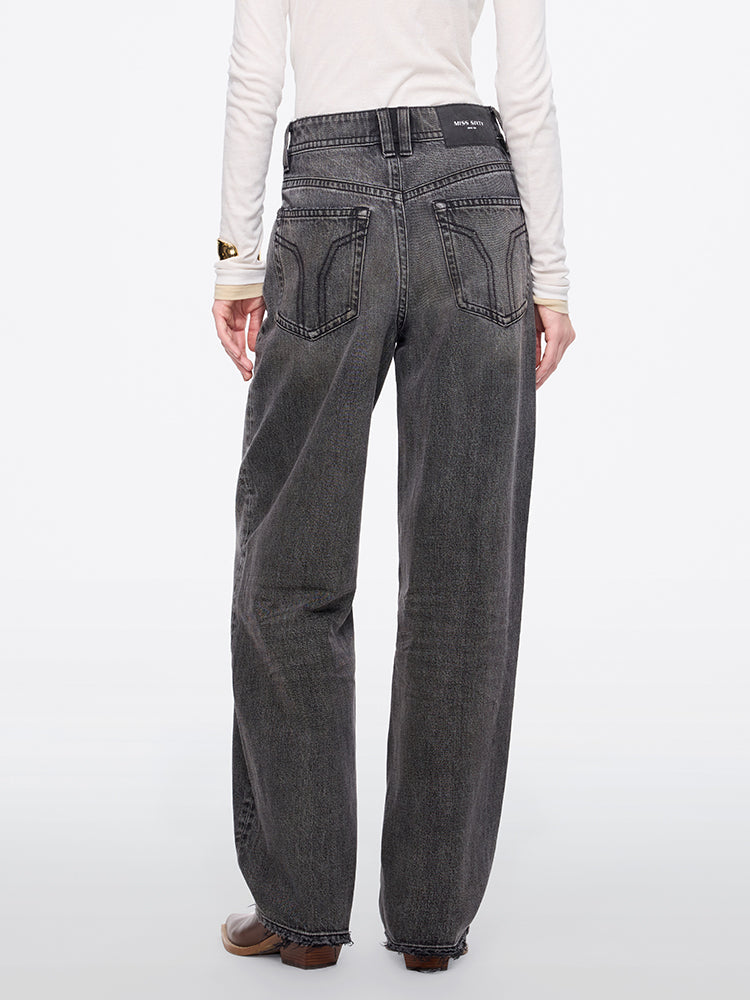 High Waisted Barrel Jeans