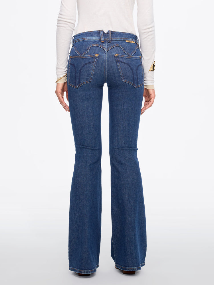 Low-Waisted Flared Jeans