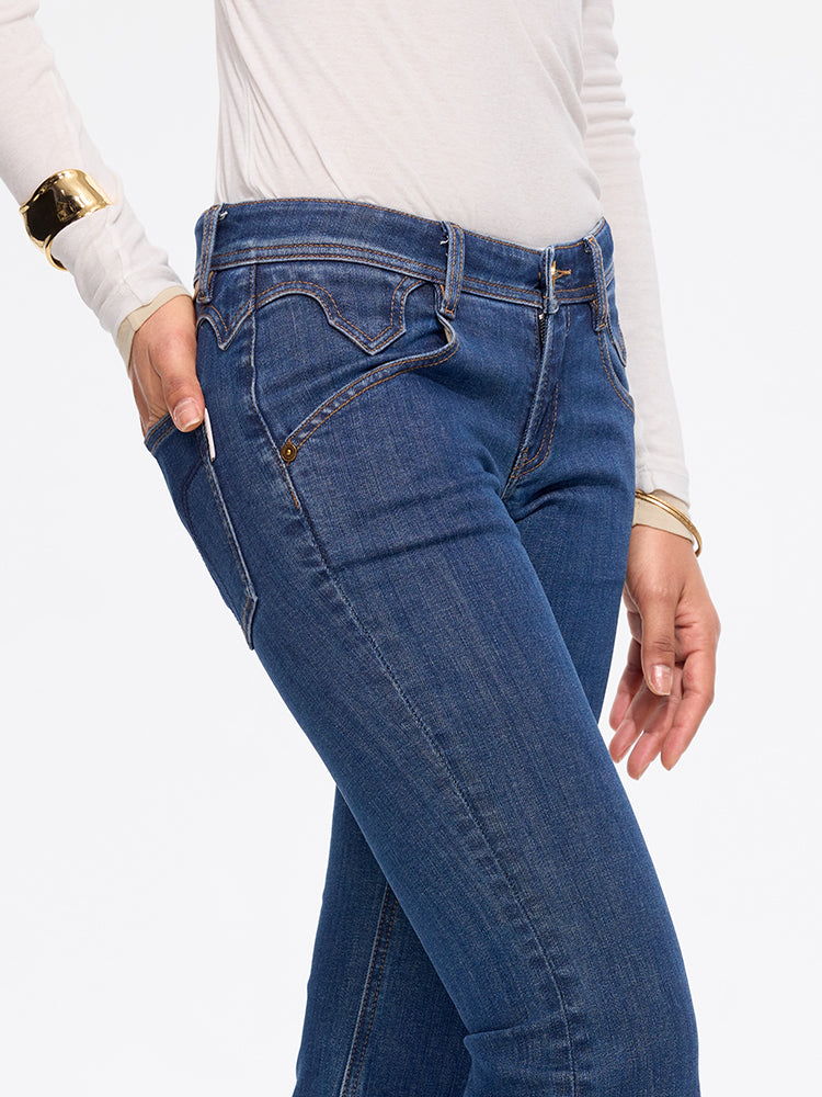 Low-Waisted Flared Jeans