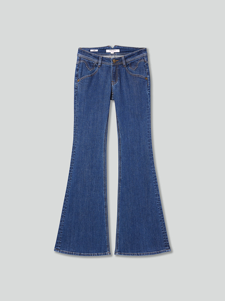 Low-Waisted Flared Jeans