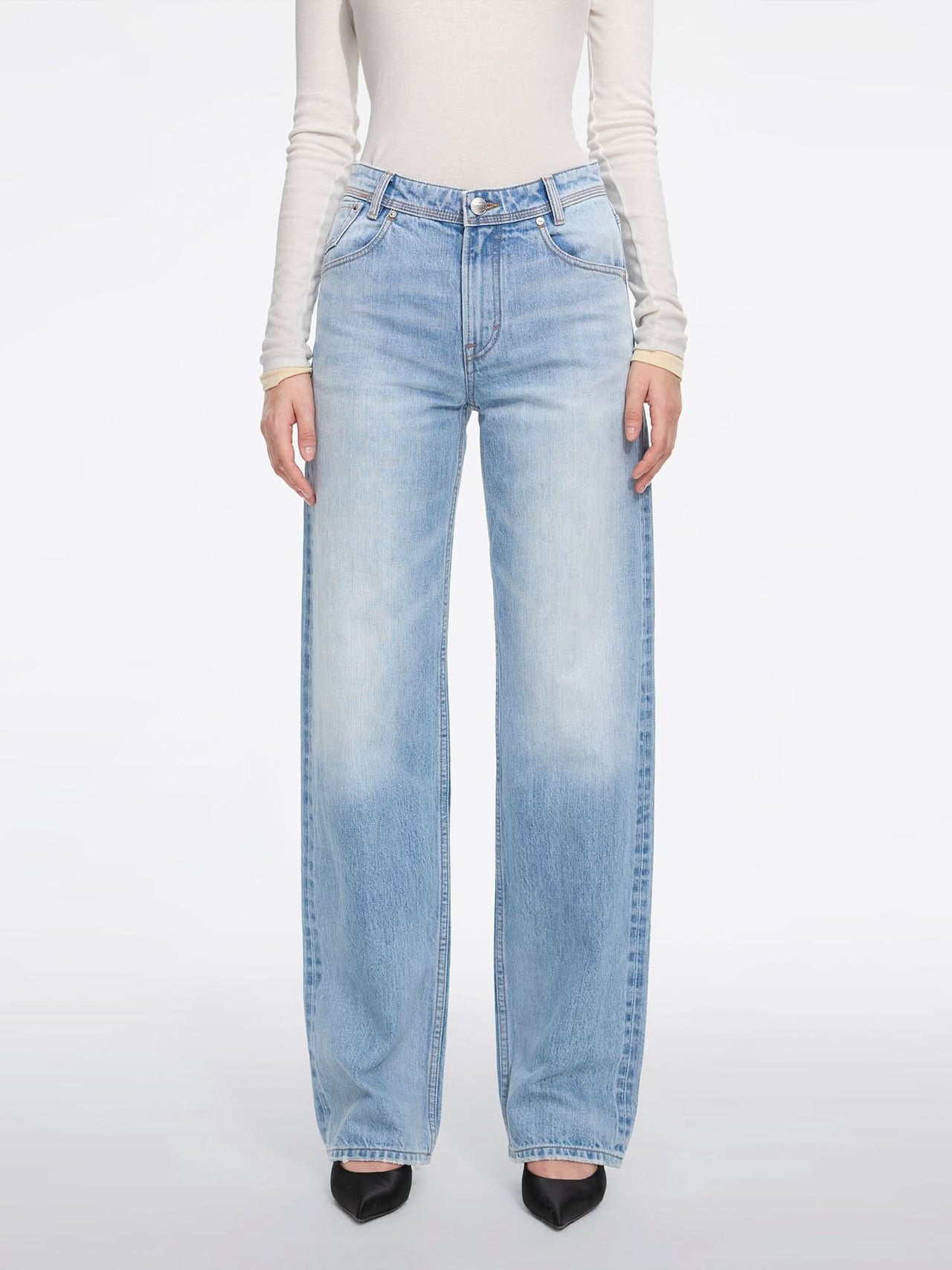 Straight-leg Denim Jeans
