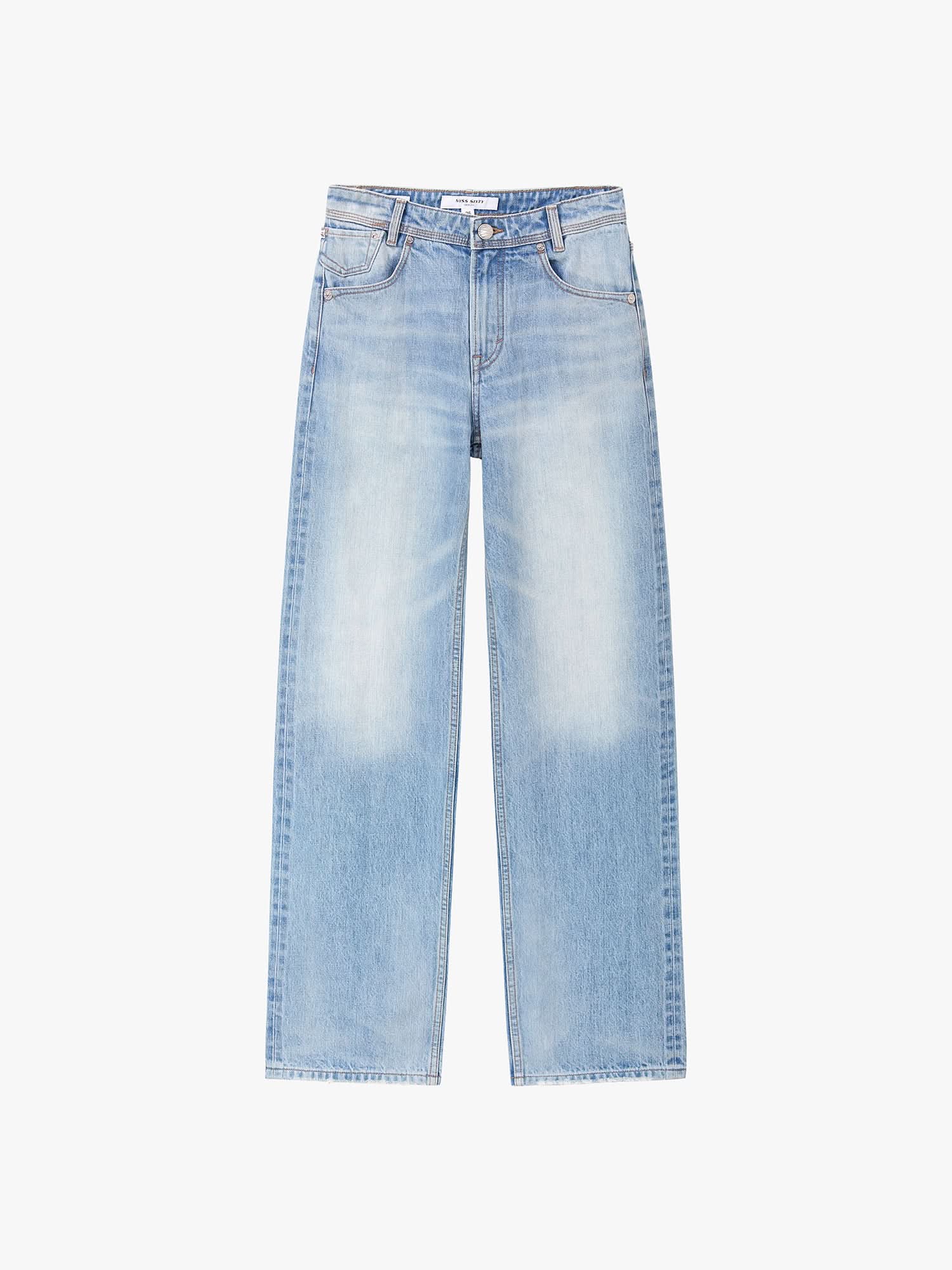 Straight-leg Denim Jeans