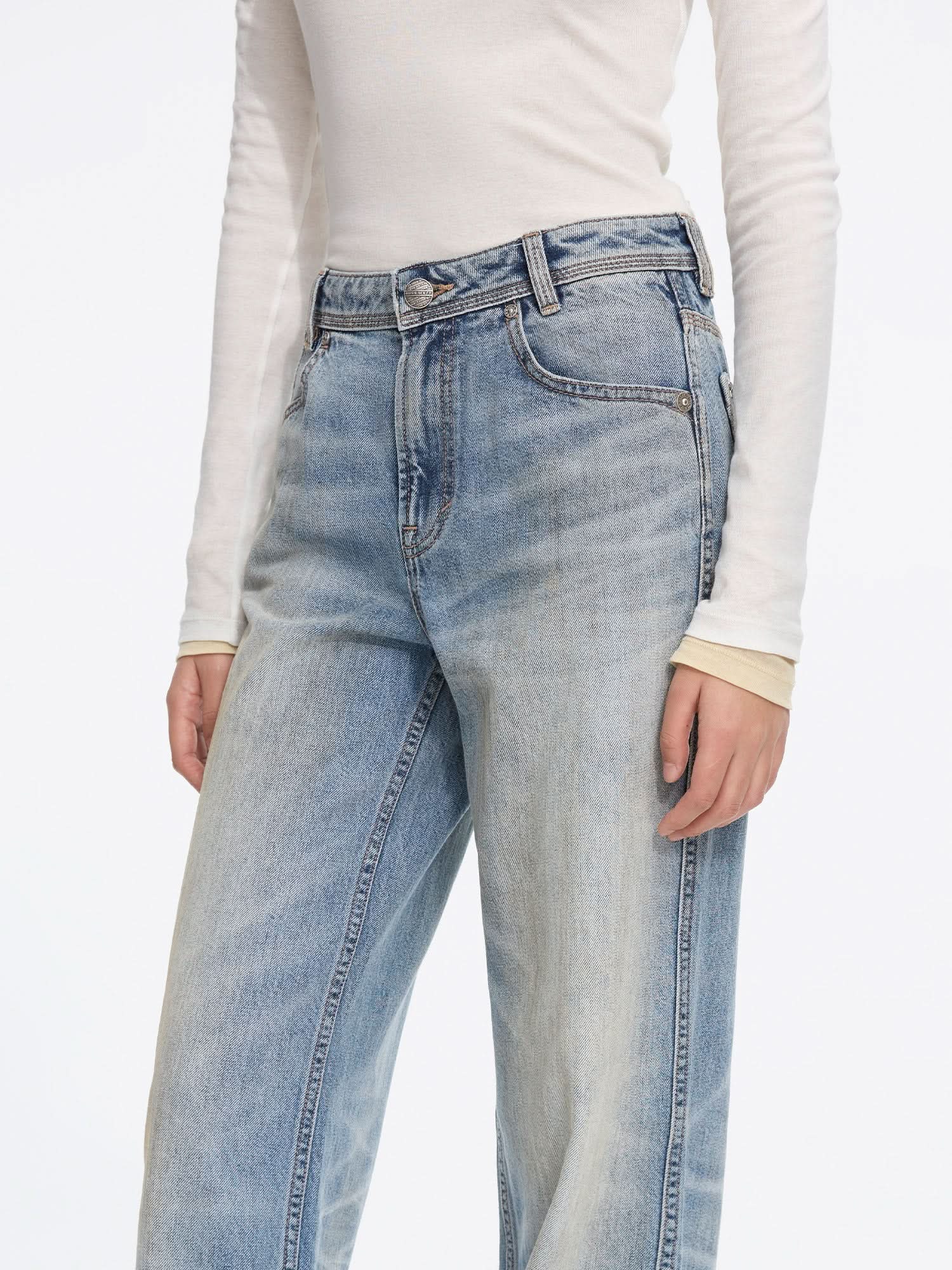 Straight-leg Denim Jeans