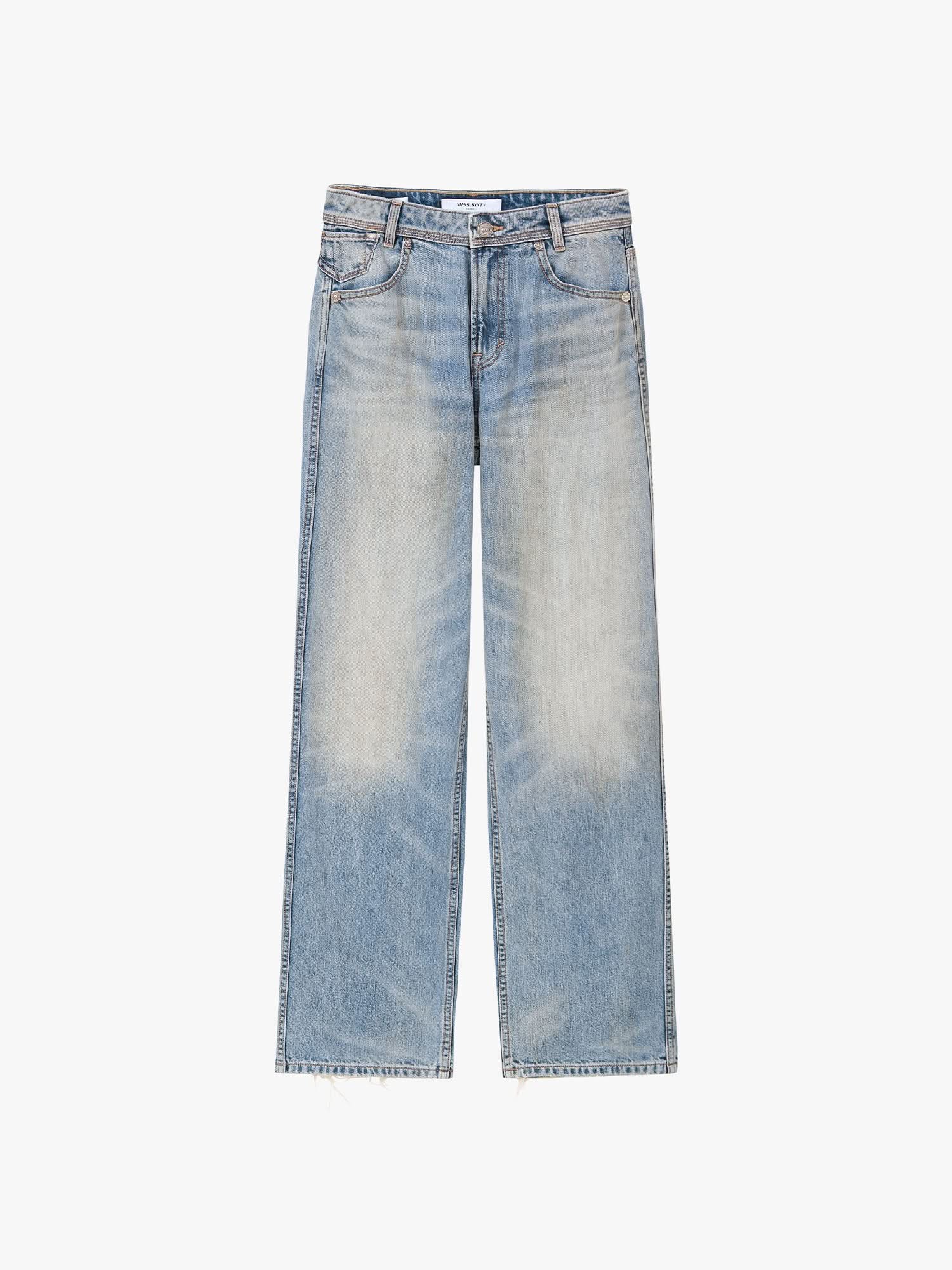 Straight-leg Denim Jeans