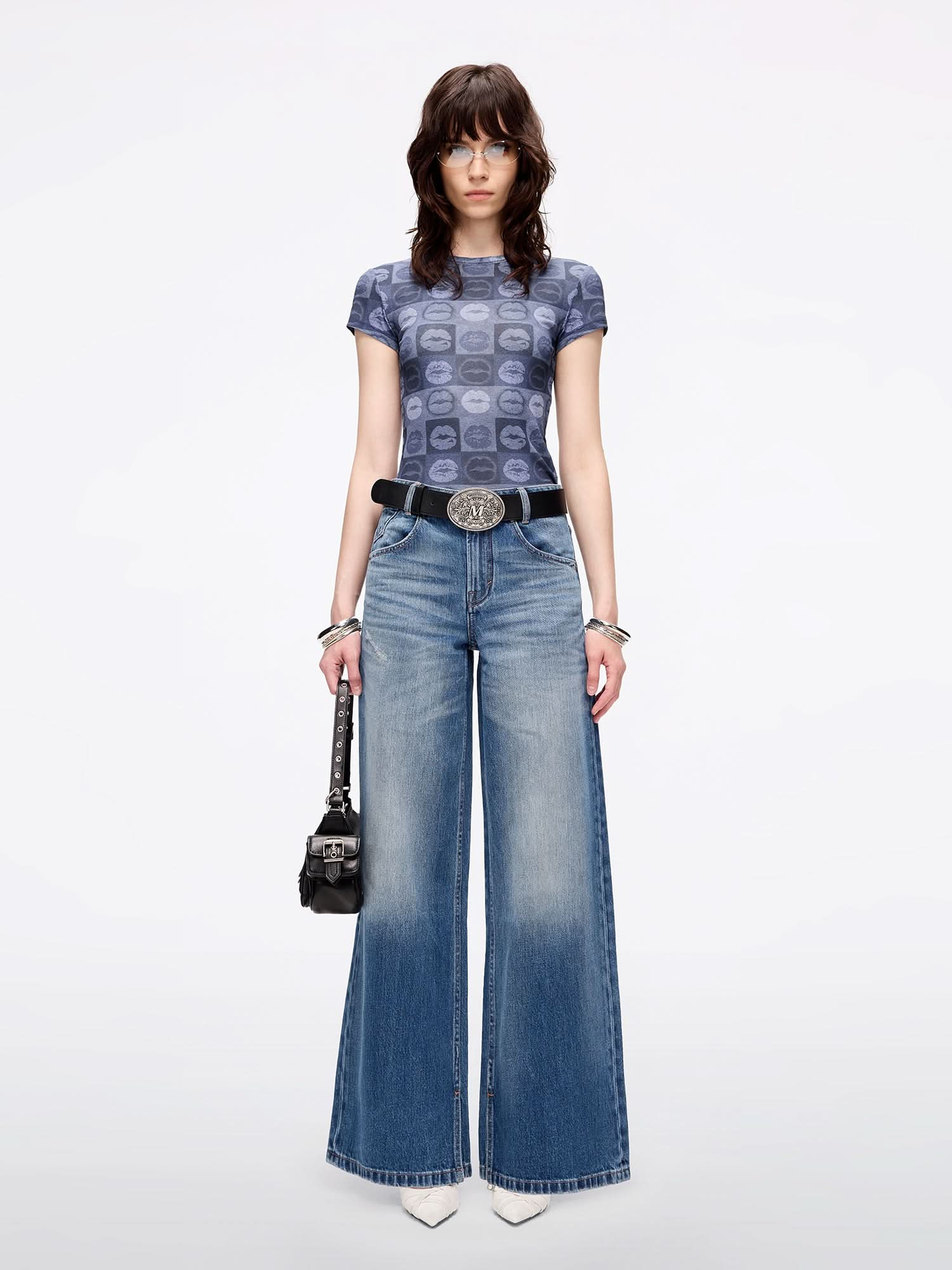 Wide-leg Denim Jeans